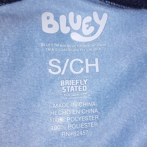 Briefly Stated Bluey Hooded Union Suite Size Small NWOT - Picture 5 of 5